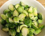 A picture of step 2 of Roasted Brussel Sprouts.