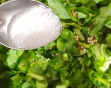 A picture of step 1 of Palak pakoda.