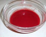 A picture of step 1 of Raspberry Bavarian Cream.