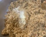 A picture of step 4 of Oats Rava ladoo.