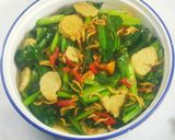 Foto langkah ke 7 dari resep Cah Sawi Hijau Teri Bakso.