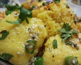 A picture of step 5 of Instant Dhokla.