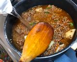 A picture of step 3 of Uzbekistan Buckwheat Beef Plov.
