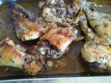 Pollo al horno en bolsita con ensalada de papa y zanahoria
