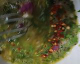 A picture of step 2 of Indian Bun omllette.