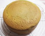 A picture of step 18 of Light and Moist Matcha Sponge Cake.