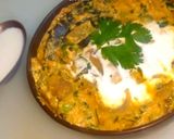 A picture of step 2 of Methi malai matar.