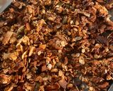 A picture of step 6 of My mother in law’s granola 💗.
