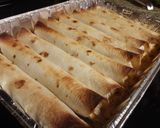 A picture of step 5 of Chicken Flautas.