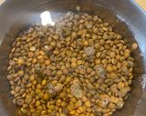 A picture of step 1 of Broken wheat masoor dal khichdi.