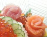 A picture of step 5 of Flower-Themed Sushi Cake for Mother's Day and Special Occasions.