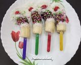 A picture of step 3 of Banana Split Pops.