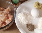 A picture of step 1 of Chicken manchurian.