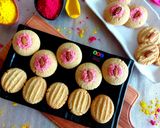 A picture of step 8 of Besan coconut cookies.