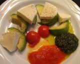 A picture of step 3 of Caprese Salad with Pesto alla Genovese.