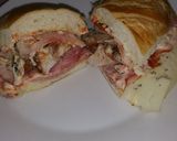 A picture of step 8 of Grilled Pork Sandwich with Roasted Red Pepper Mayo "El Cumino".