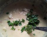 A picture of step 2 of Moong and cherra pitha.