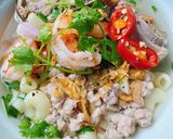 Hình bước làm 4 của món Nui Nấu Tôm Thịt
