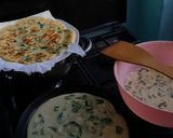 Pas rețetă Lipii lichide cu ceapa verde, spanac și brânză 6 fotografie