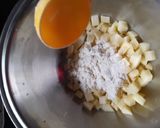 A picture of step 5 of French fries corn potato paneer drum stick.