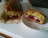 Foto del paso 6 de la receta: Bizcocho de plátano y frambuesa, con aceite de oliva