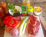Foto del paso 1 de la receta: Guiso simple de fideos, papa y carne