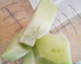 Foto del paso 1 de la receta: Smoothie de melón rocío de miel 🍈
