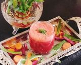 A picture of step 1 of Watermelon juice with sabja seed.