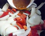 A picture of step 5 of Onion and Bell Pepper Miso Stir Fry - Great in Bentos.