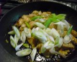 A picture of step 6 of Chicken Breast and Leek Stir-Fry with Gochujang and Mayonnaise.