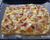 Foto del paso 10 de la receta: Masa Pizza sin gluten en Amasadora con pollo, piña, queso y mermelada