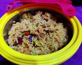 A picture of step 4 of Beet-carrot rice for kids lunch box.