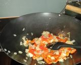 A picture of step 2 of Pisto (Spanish ratatouille).
