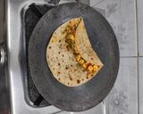 A picture of step 3 of Paneer kathi roll (Paratha).