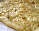 A picture of step 8 of Tarte Flambé (Baked Onion Flatbread).