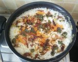 A picture of step 8 of Hyderabadi Chicken Biryani.