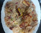 A picture of step 3 of Paneer veg pulao.