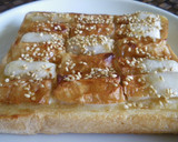 A picture of step 1 of Chikuwa Toast.