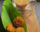 A picture of step 7 of Parippu Vada - Kerala style snack for Onam Sadya.