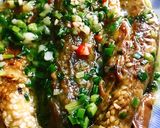 Hình bước làm 6 của món Cà tím nướng mỡ hành