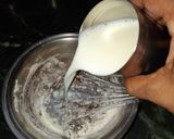 A picture of step 5 of Butterscotch rajbhog ice-cream chocolate cake.