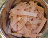 A picture of step 1 of Ham and Cheese in Gyoza Wrappers.