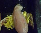 A picture of step 2 of Chicken Fillet Wrapped in Bacon, Smothered in Cheese.