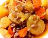 A picture of step 5 of Easy, Oil-Free Nikujaga with Ground Pork.