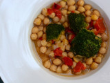 Garbanzos con brócoli, receta vegetariana y casera