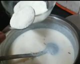 A picture of step 3 of Rice flour firni.