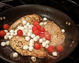 A picture of step 4 of Chicken Caprese.
