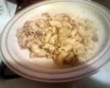 A picture of step 5 of Pesto Cavatappi (curtesy of "cooking w/ cristina" and noodles & co.).