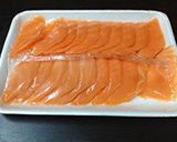 A picture of step 1 of Avocado Salmon Philadelphia Rolls.