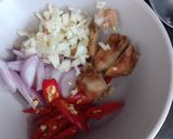 Foto langkah ke 4 dari resep Sayur Jantung Pisang dan Bayam Bumbu Cincang.